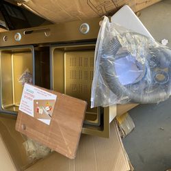 29.5’’×18’’ Gold Undermount Kitchen Sink,Single Bowl Undermount Sink Combo Set