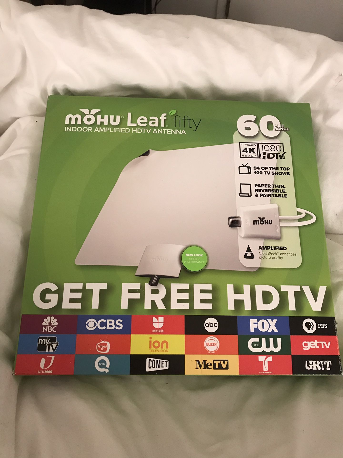 Brand New Mohu Leaf Fifty TV antenna