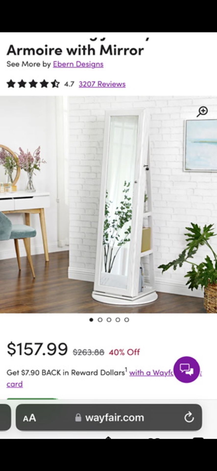 Armoire With A Mirror In Great Condition!