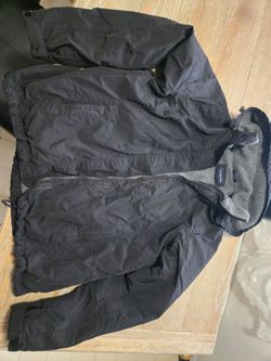 Boys Lands’ End Black Hooded Winter Jacket — Size M 10/12