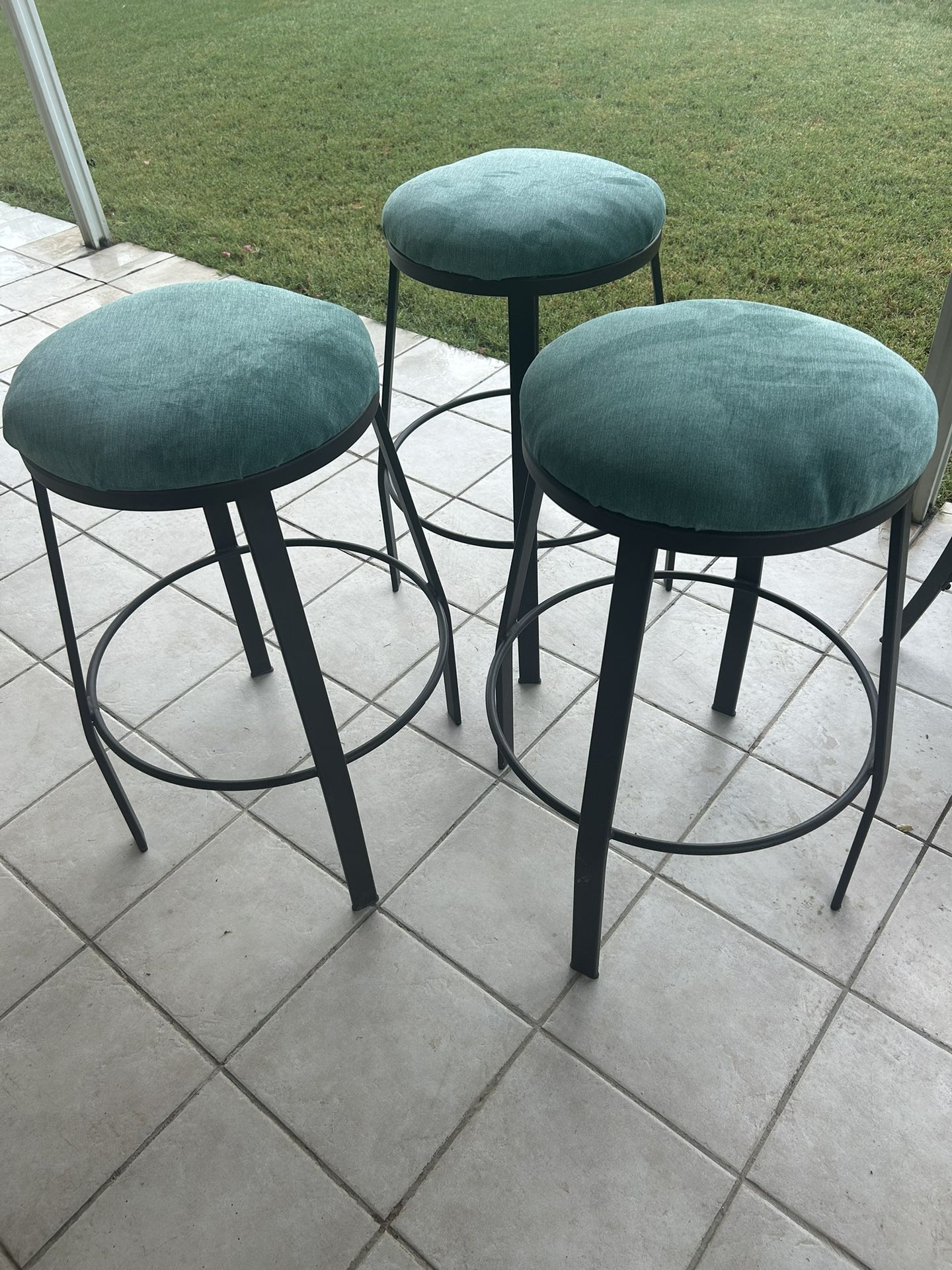 3 Metal Stools