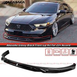 23-26 Honda Accord A-Style Front Bumper Lip Gloss Black