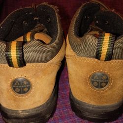 Worn Land's End waterproof hiking boots 