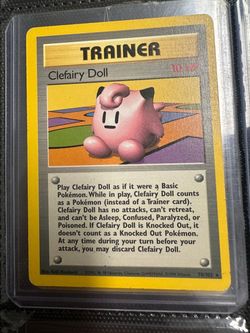 Pokémon Clefairy Doll Trainer Card 70/102