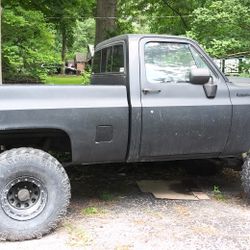 1974 Chevy Scottsdale All Black Lifted Pickup Truck For Sale