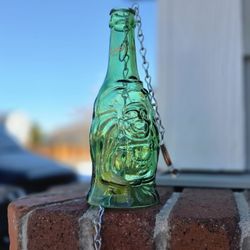 Green Buddha Bottle Wind Chime with Seahorse