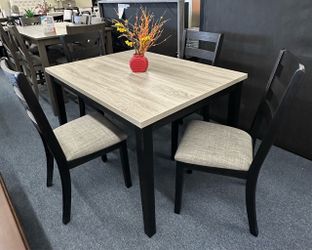 5 pc black/ gray Dining set