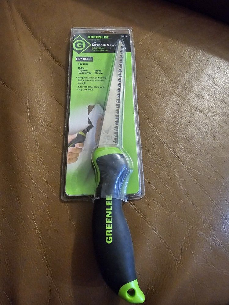 Greenlee 301A Key Hole Saw Ergonomic Handle, 6"
