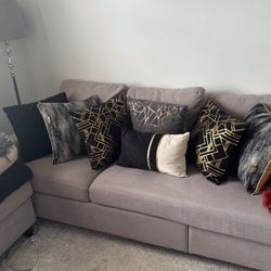 Gray sectional couch