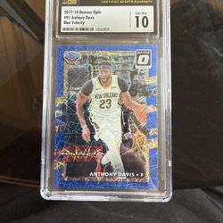 2017-18 Donruss Optic #91 Anthony Davis Blue Velocity