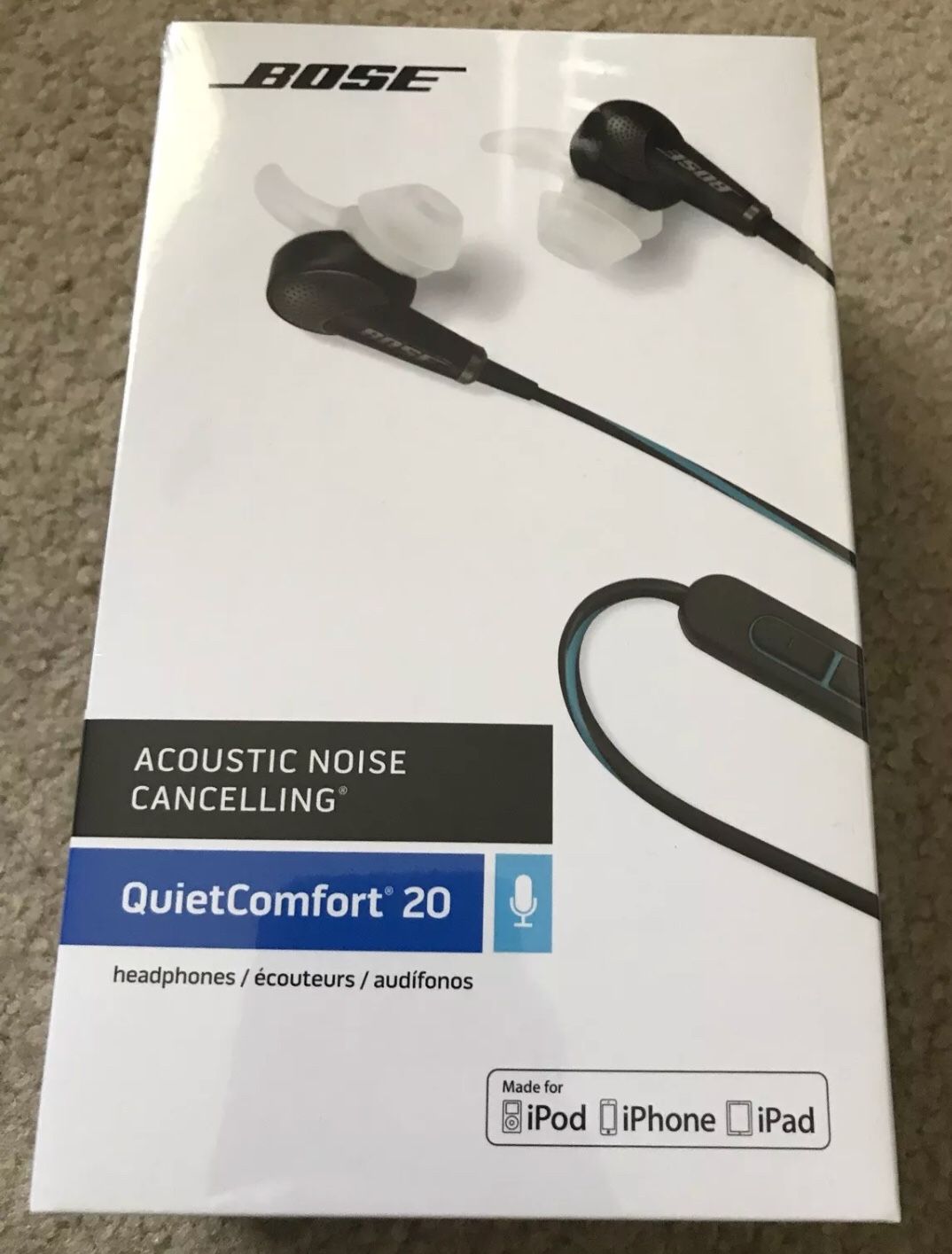 Bose qc20 Brand New Sealed in box noise cancelling headphones black j