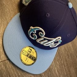 New Era 59FIFTY Chicago Cubs Wrigley Field Side Patch Cap Blue Size 7 1/8