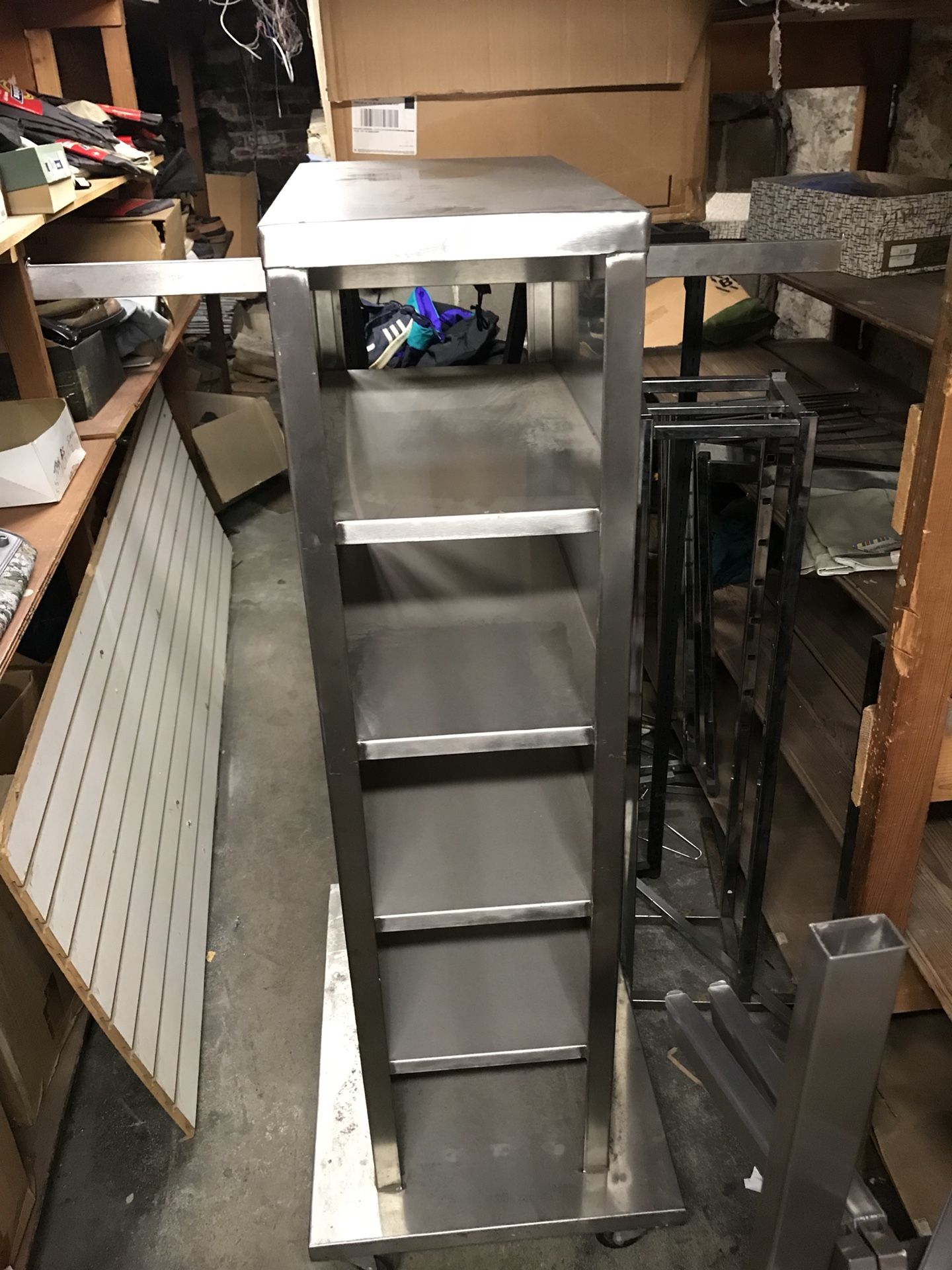 Industrial custom steel clothing retail fixture