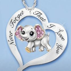 Never Forget That I Love You Elephant Necklace 