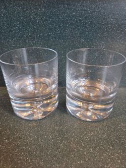 2 whiskey/drink glasses