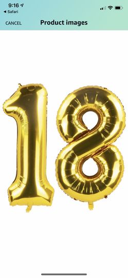 #18 GOLD MYLAR BALLOONS