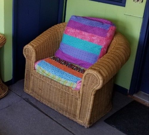 Wicker couch & chair