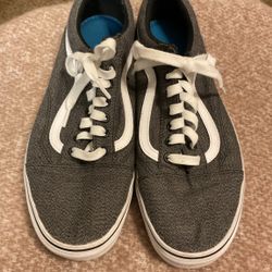 Vans Old Skool Gray White Stripe Sneakers Men’s 11.5 Canvas Low Top