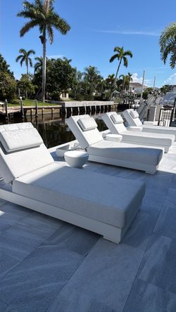 Couture  jardin 4 lounge chairs patio white