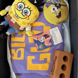 “The SpongeBob Movie: Search for SquarePants” Promotional Merch:  T-shirt, Plush, Brick, Pin
