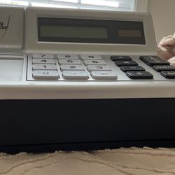 Play And Pretend Cash Register With Coins, Play Money, And Fake Credit Card 