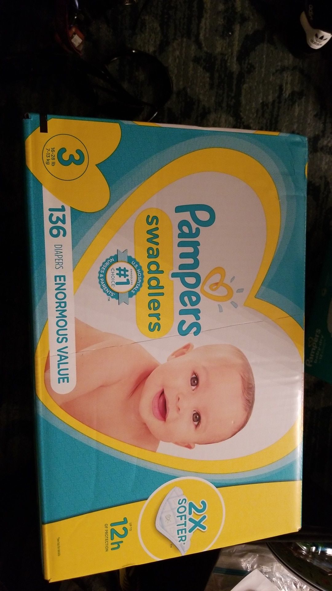 Pampers swaddlers size 3 diapers 136count