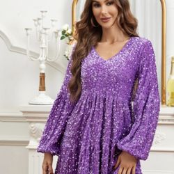 Sequin Dress, JENIFISO, Size S, good for size M also