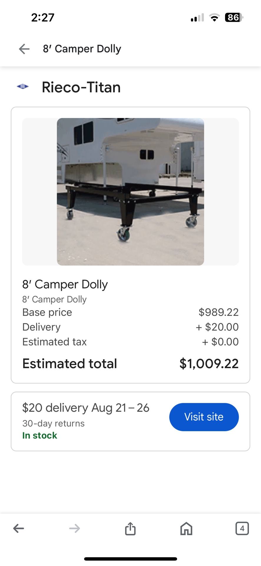 Camper Dolly
