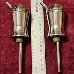 Vintage Pour Spout Liquor Bottle Stopper Pourer MCM Chrome Modern Barware