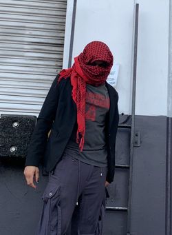 Red Military Scarf/ Face mask