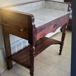 Late 19th Century Antique French Louis Philippe Provincial Maple Wash Table