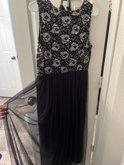 Black And Silver Formal Dress