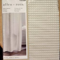 2 Fabric Shower Curtain (Allen+Roth) 72x72