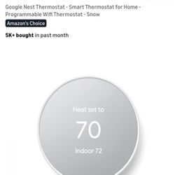 Google Nest Thermostat ( Brand New, Never Used ) For $95