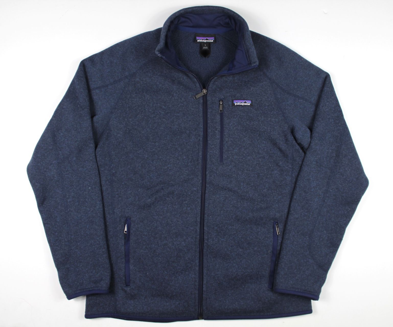 Patagonia Men’s Navy Better Sweater Zip Up Fleece Size Large
