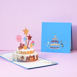 Birthday 3D Pop-up Greeting Card with Envelope