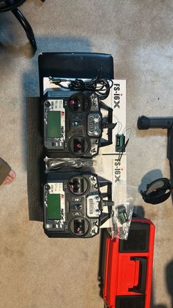 FlySky FS-i6X RC Transmitter Bundle (2 Radios, 2 FS-iA6B Receivers, Trainer Cable, Original Boxes)