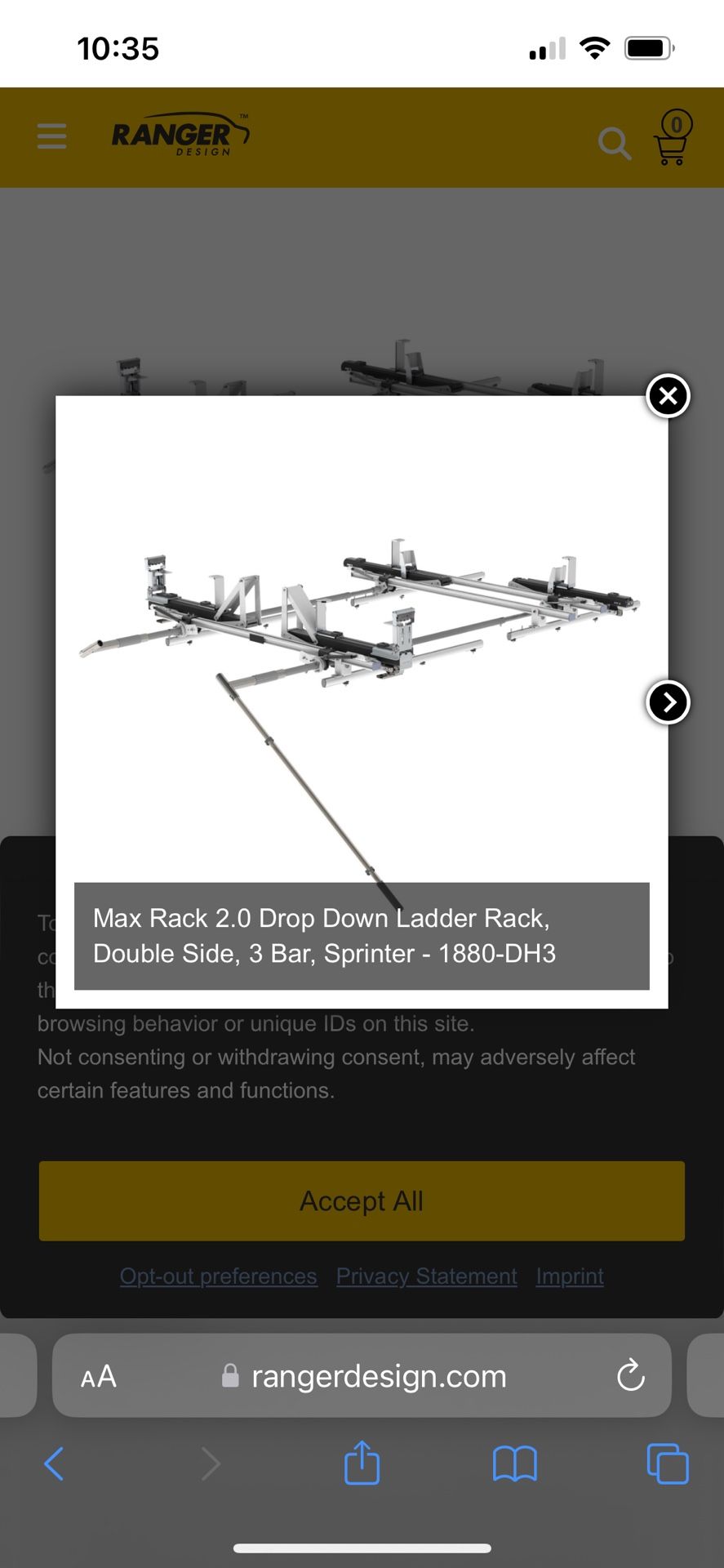 1880-DHS Ladder Rack