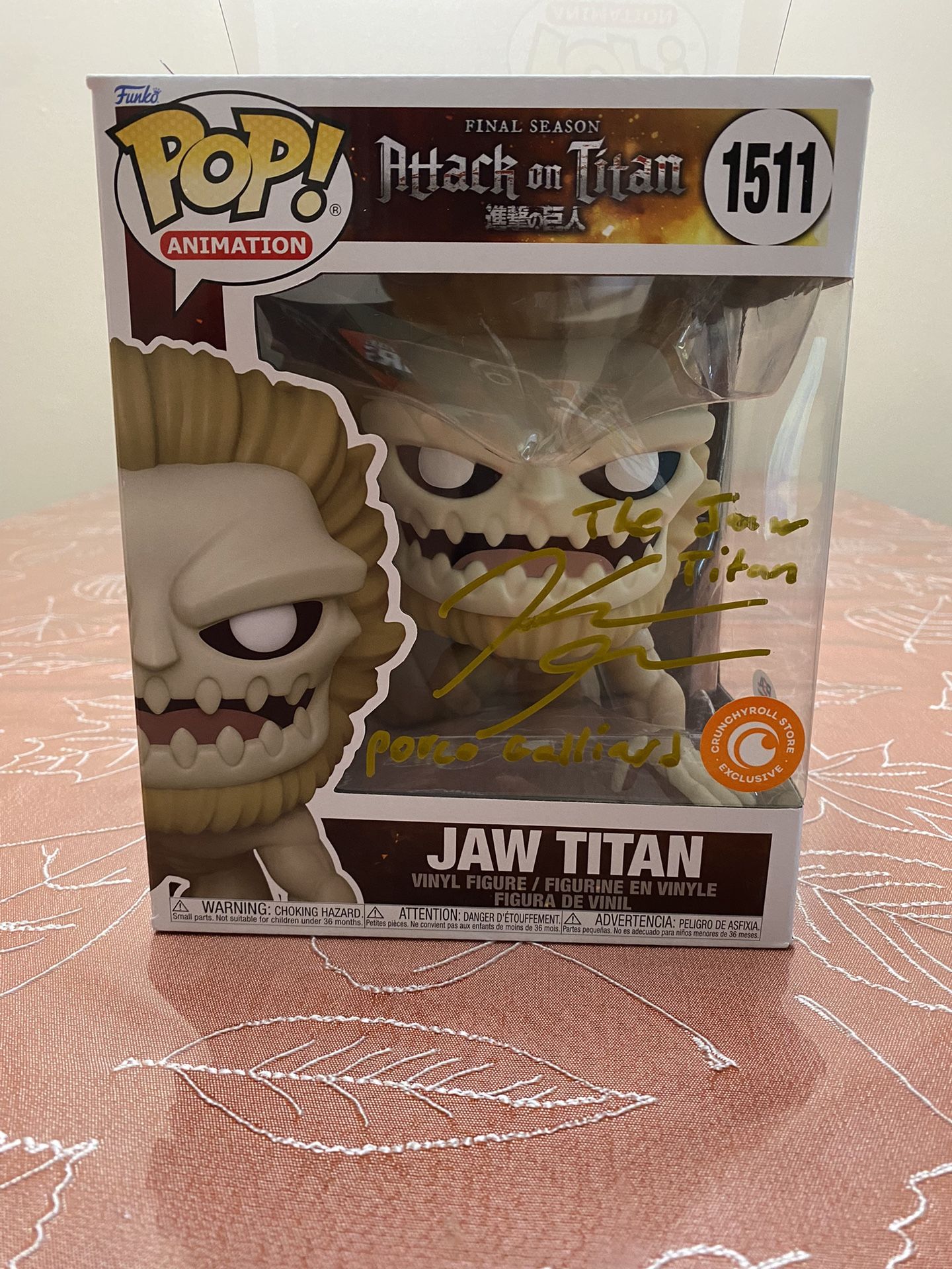 Jaw Titan Funko Pop Signed (READ DESCRIPTION)
