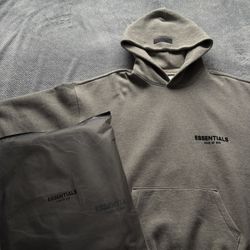Grey ( Dark Oatmeal ) Essentials Hoodie
