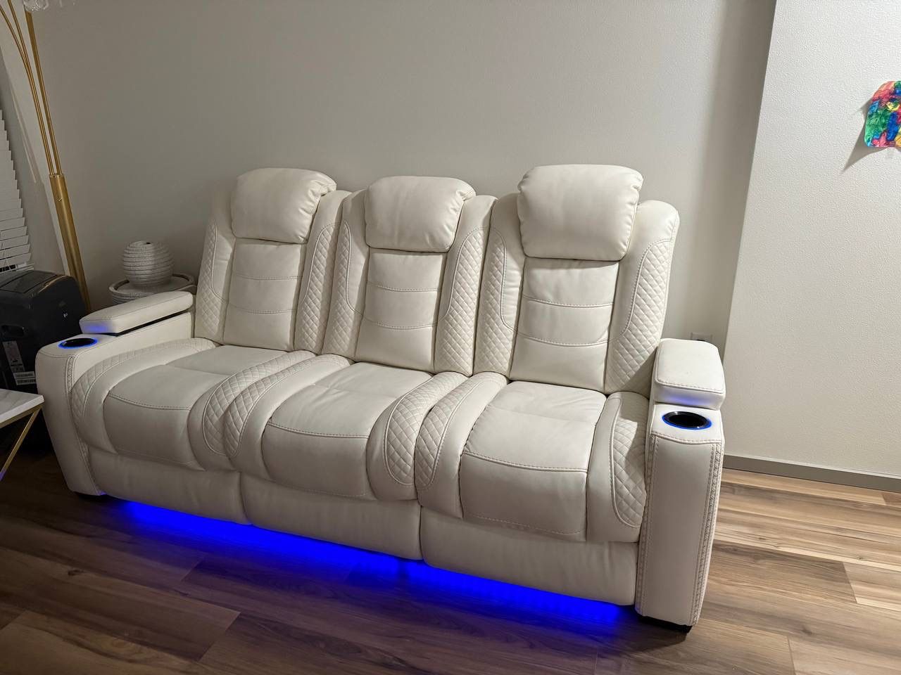 white luxury couch
