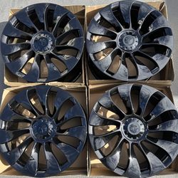 21” Tesla Model Y factory wheels rims gloss black new performance