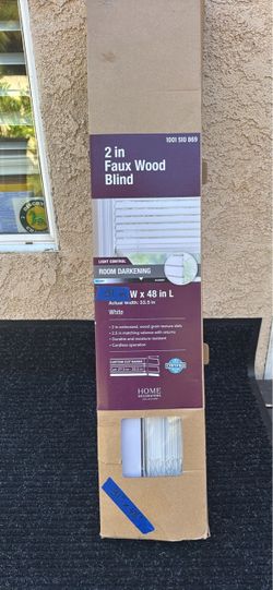 Home Decorators 2in Faux Wood Blind 31x48 White