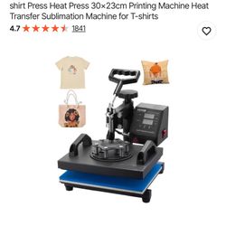 VEVOR Heat Press, 12x10Inch T-Shirt Press Machine, T-shirt Press Heat Press 30x23cm Printing Machine Heat Transfer Sublimation Machine for T-shirts