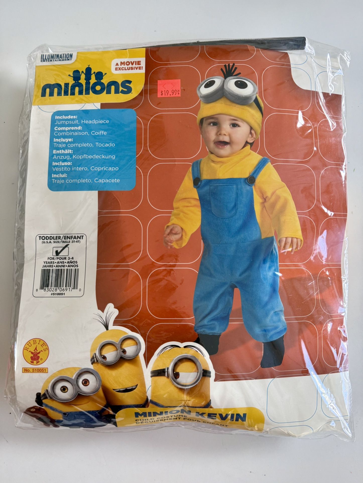 Costumes Minions Pretend Play Dress Up Boys Girls Toddler 2-4 Year Old