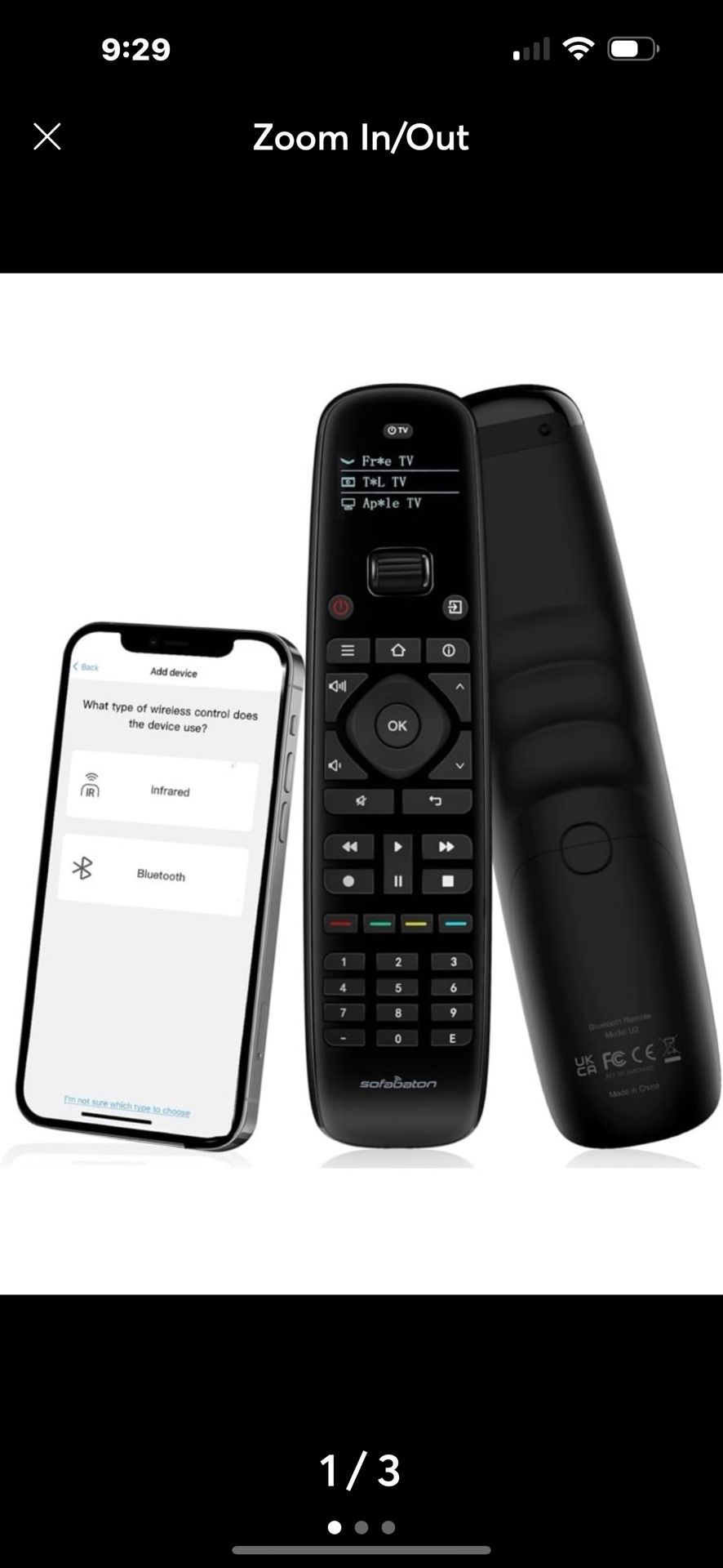 SofaBaton U2 Universal Remote (with Backlight)