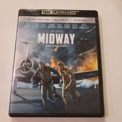 $ 8 4K / BLURAY  COMBO MOVIE. MIDWAY. 4K/BLU RAY ONLY. NO DIGITAL. $8. OR TRADE FOR A MOVIE TITLE I DO NOT ALREADY OWN.