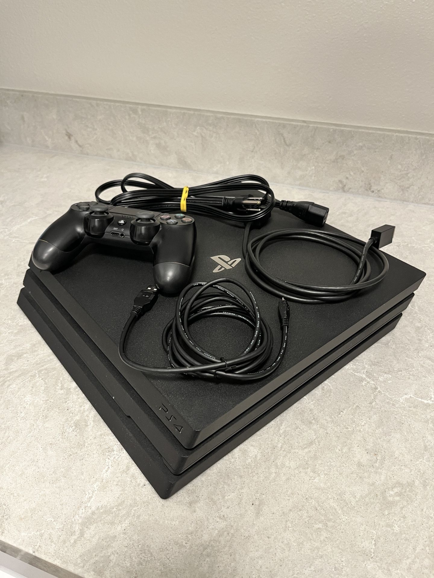 PS4 Pro 1TB - Works Great + Controller & Cables