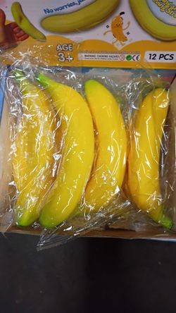 Banana Squishy Stress Toys 12 Pack