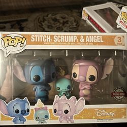 STITCH, SCRUMP, & ANGEL Funko Pop